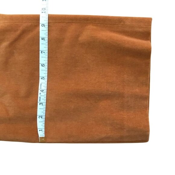 Zenobia Women Rust Burnt Orange High Rise Velvet Fully Lined Luxury Pants Zip  8 - Picture 10 of 12